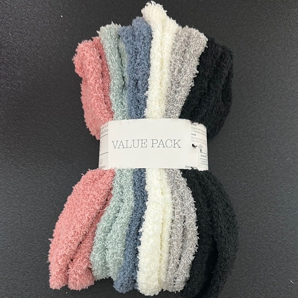 Cozy Multicolor Fuzzy Socks Value Pack - Picture 1 of 2